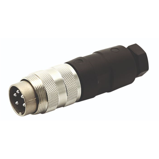 CONN PLUG MALE 4P SILV SLDR CUP