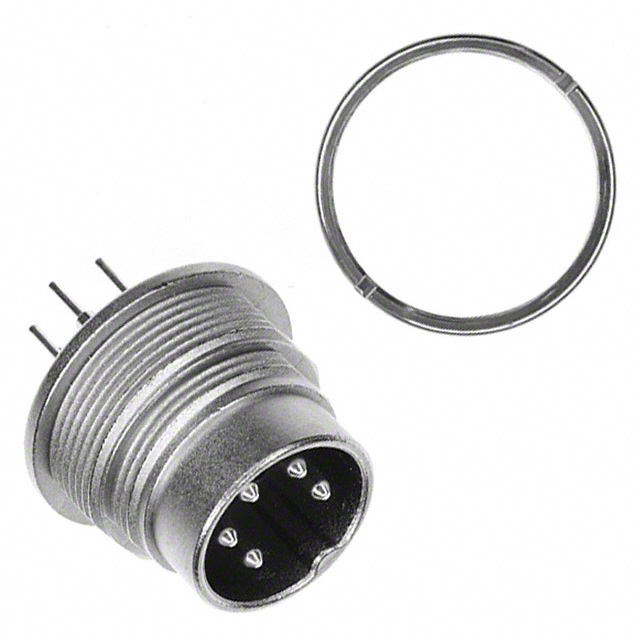 CONN RCPT MALE 5POS SILVER SLDR