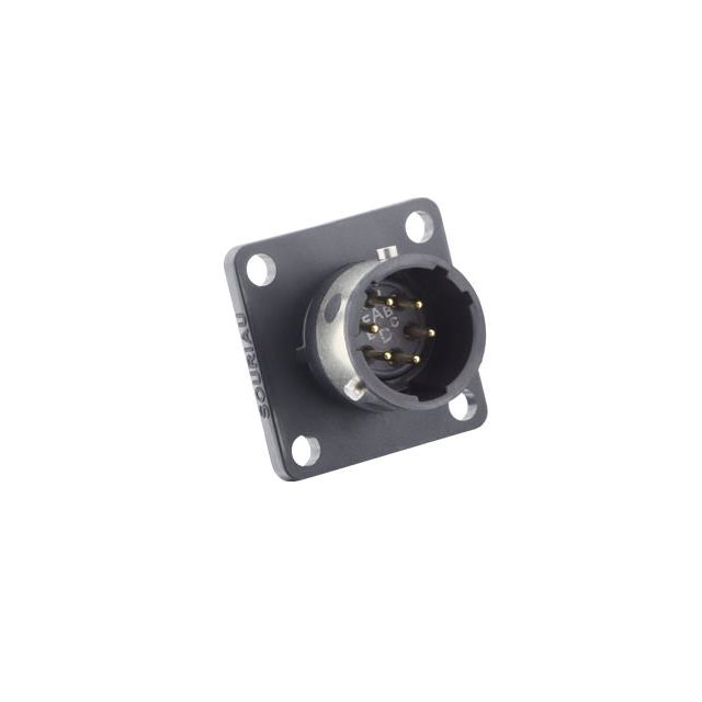 CONN RCPT MALE 6POS SOLDER CUP