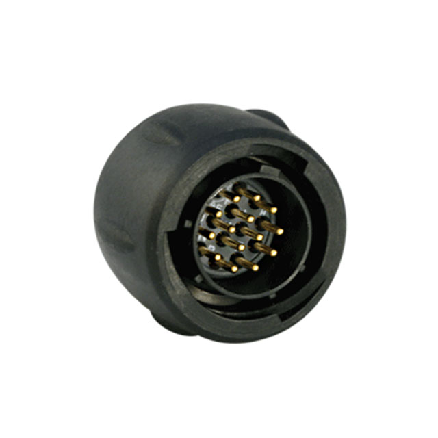 CONN PLUG MALE 14P GOLD SLDR CUP