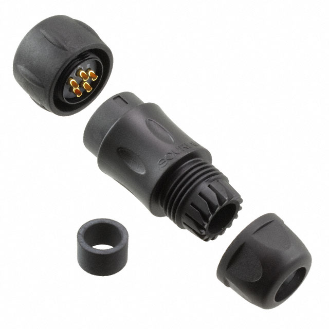 CONN PLUG FMALE 5P GOLD SLDR CUP