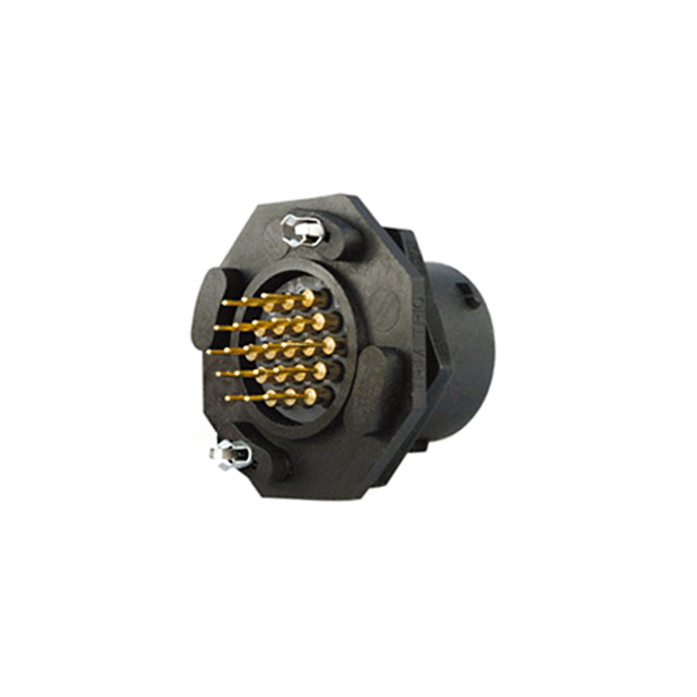 CONN RCPT MALE 19POS GOLD SOLDER