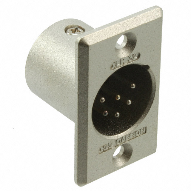 CONN RCPT MALE XLR 6P SOLDER CUP