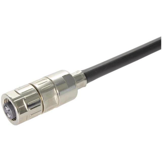 M12 A-CODE 8PIN FEMALE SHIELDED,