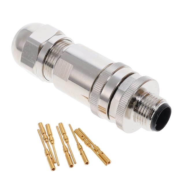 M12 MALE,A8 CODE,STR CONNECTOR,