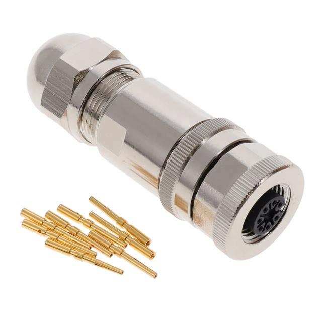 M12 FEMALE, A8,STR CONNECTOR, PG