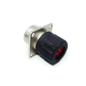 RECEPTACLE, SQUARE FLANGE, 4 POS