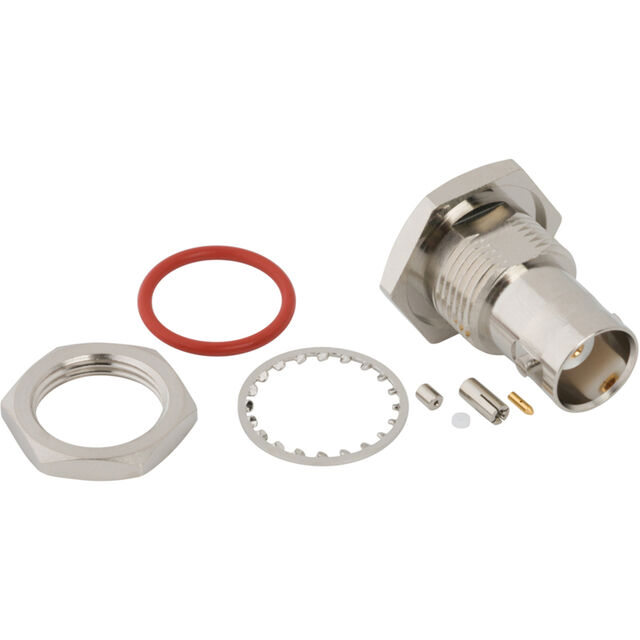 BNC STRAIGHT BULKHEAD JACK FRONT