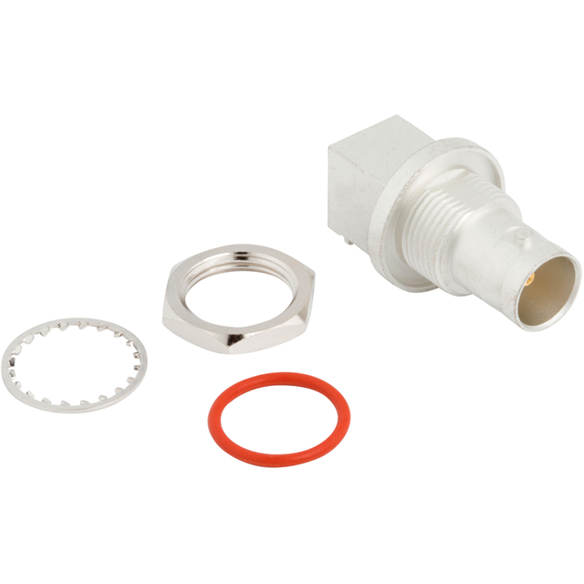 BNC RIGHT-ANGLE PCB JACK, BULKHE