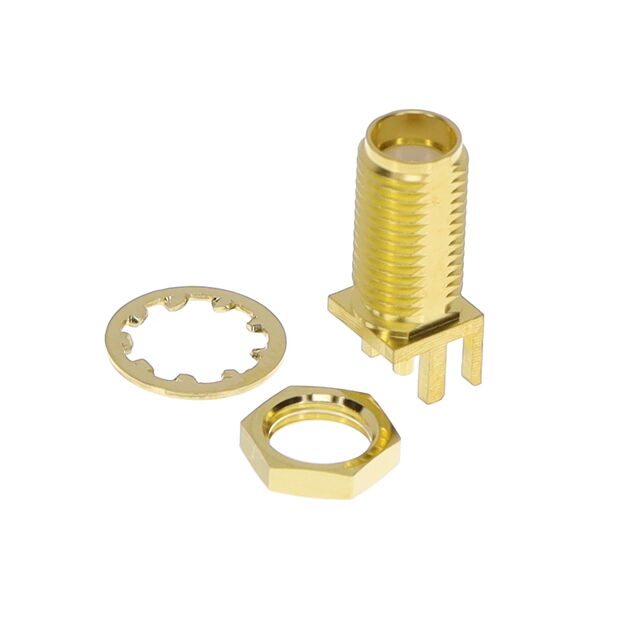 SMA JACK,EDGE MNT,50 OHM,.062 BO
