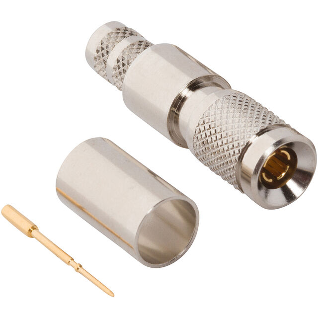 CONN 1.0/2.3 PLG STR 75OHM CRIMP