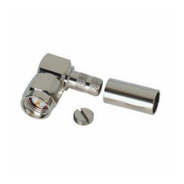 CONN SMA PLUG R/A CRIMP 50 OHMS