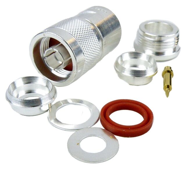 N Male Connector Clamp/Solder At