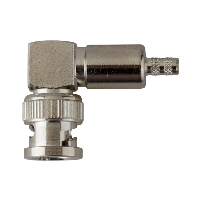 BNC MALE R/A CRIMP; 50 OHMS