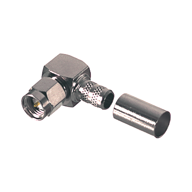 SMA MALE R/A CRIMP; 50 OHMS