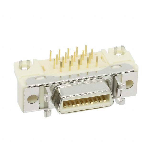 CONN RCPT 20POS R/A SOLDER