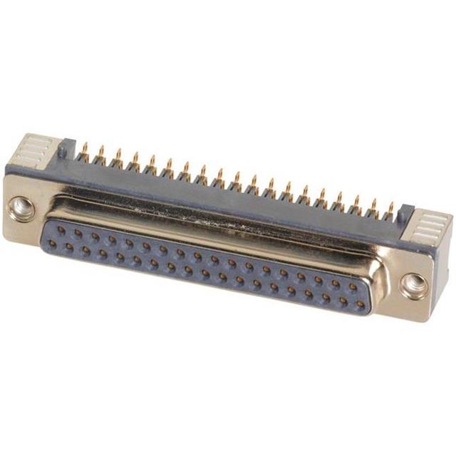CONN D-SUB RCPT 25P SMD R/A SLDR