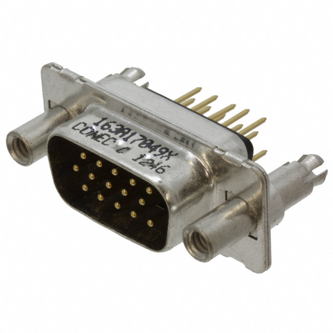 CONN D-SUB HD PLUG 15P VERT SLDR
