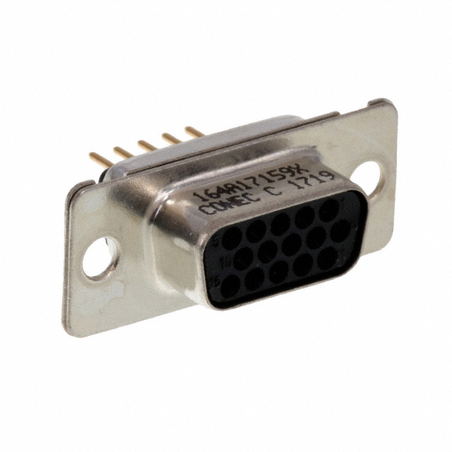 CONN D-SUB HD RCPT 15P VERT SLDR