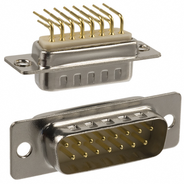 CONN D-SUB PLUG 15POS R/A SOLDER