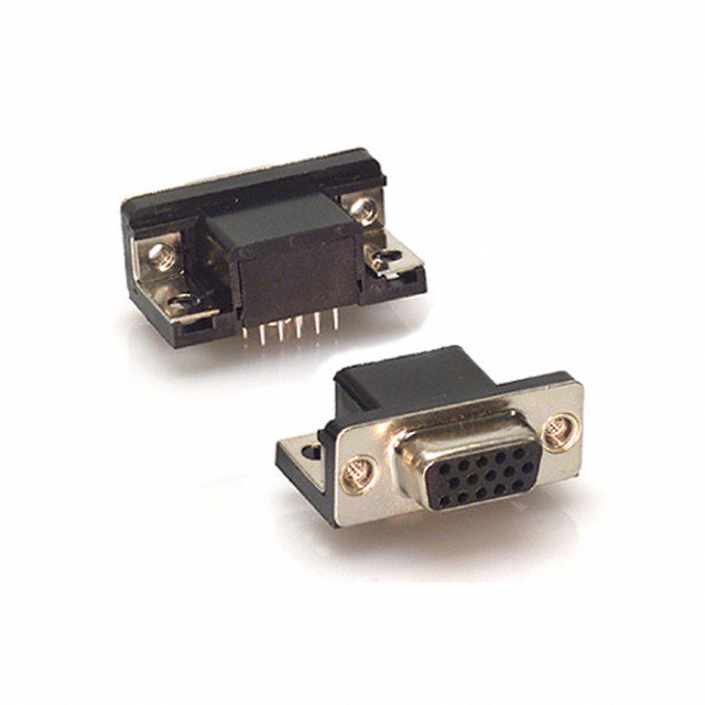 CONN D-SUB HD RCPT 15P R/A SLDR