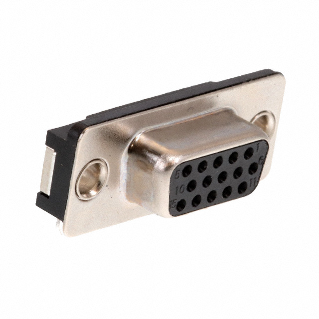 CONN D-SUB HD RCPT 15P R/A SLDR