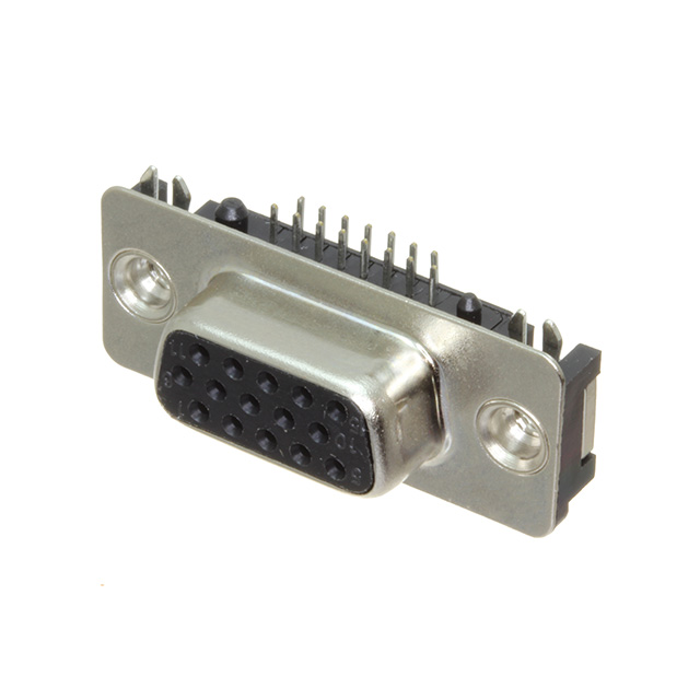 CONN D-SUB HD RCPT 15P R/A SLDR