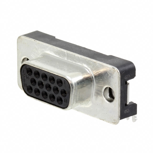 CONN D-SUB HD RCPT 15P R/A SLDR