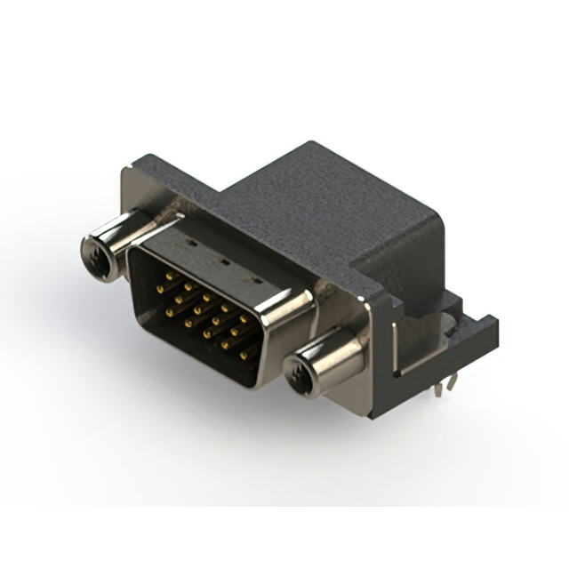 CONN D-SUB HD PLG 15POS R/A SLDR