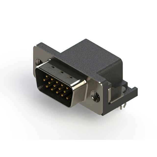 CONN D-SUB HD PLG 15POS R/A SLDR