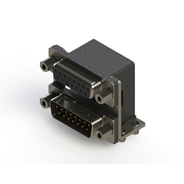 CONN D-SUB RCPT/PLG 15P R/A SLDR