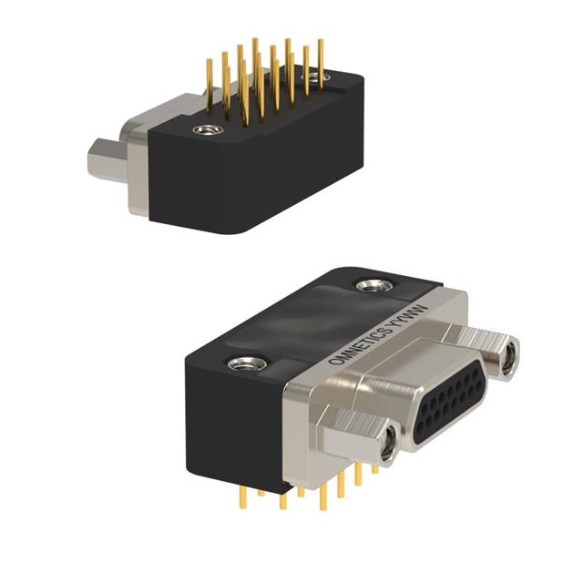CONN MICRO-D PLUG 15POS R/A SLDR