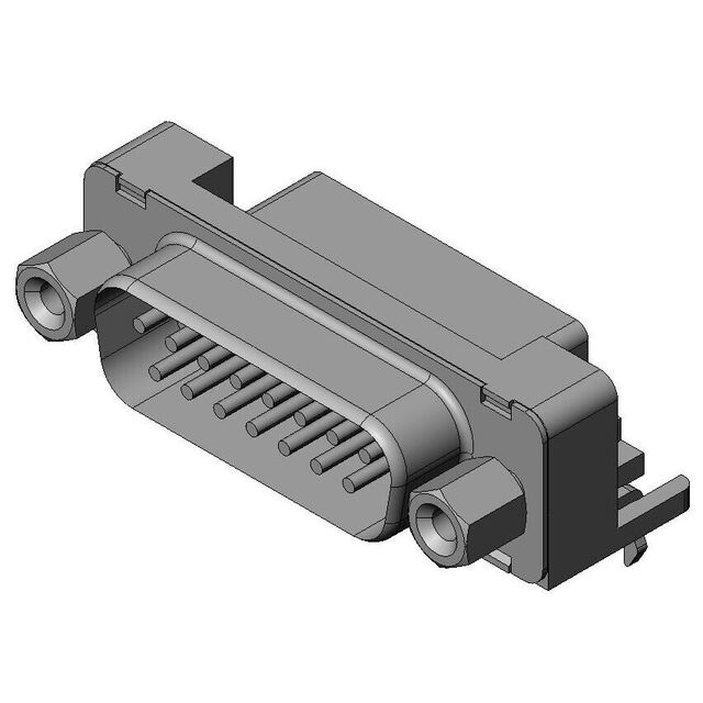 CONN D-SUB PLUG 15POS R/A SOLDER