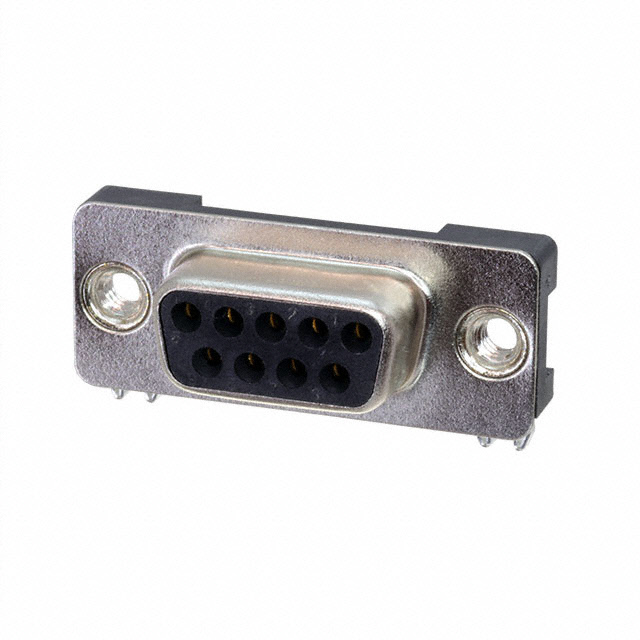 CONN D-SUB RCPT 9P SMD R/A SLDR
