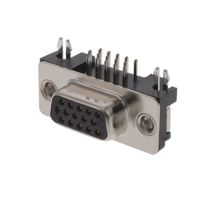 CONN D-SUB HD RCPT 15P R/A SLDR