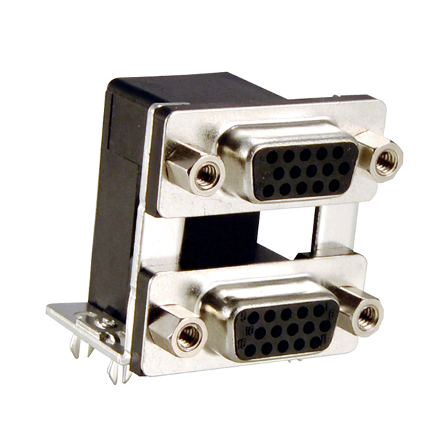 CONN D-SUB HD RCPT 15P R/A SLDR