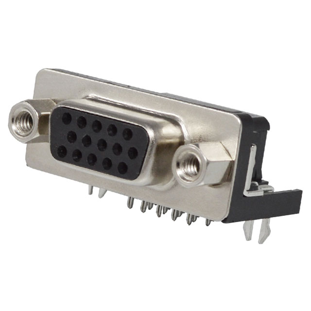 CONN D-SUB HD RCPT 15P R/A SLDR