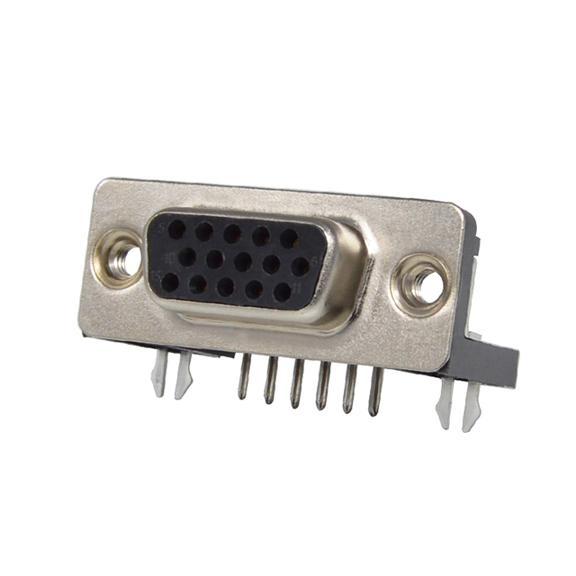CONN D-SUB HD RCPT 15P R/A SLDR