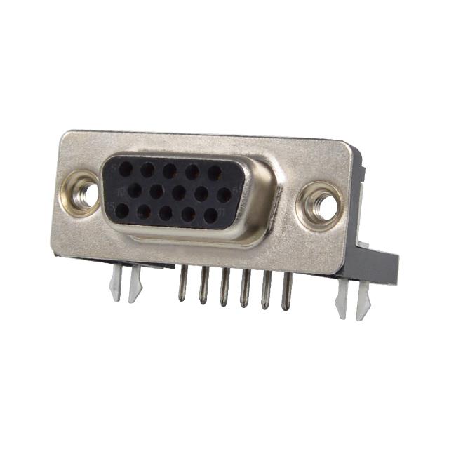 CONN D-SUB HD RCPT 15P R/A SLDR