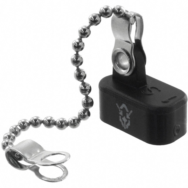 DUST CAP 9POS FEMALE W/LANYARD