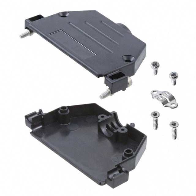 CONN BACKSHELL 37POS 180DEG BLK