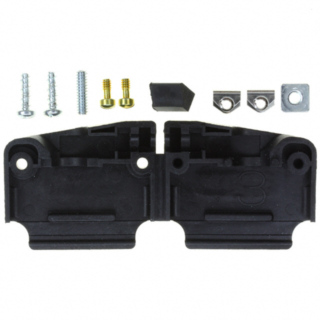CONN BACKSHELL 25P 45/180DEG BLK