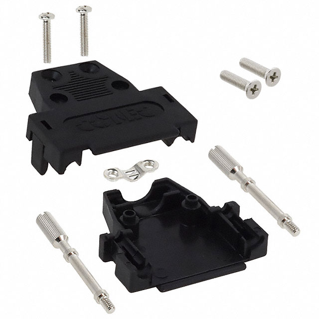 CONN BACKSHELL 15POS 180DEG BLK