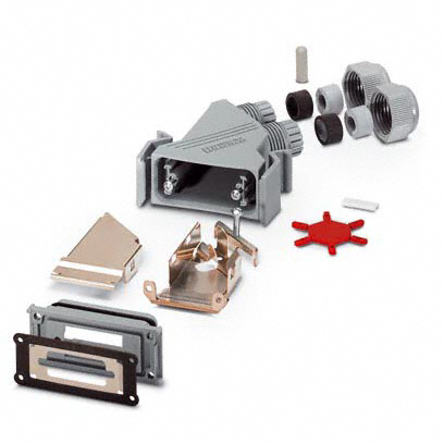 CONN BACKSHELL 15POS 45DEG SHLD
