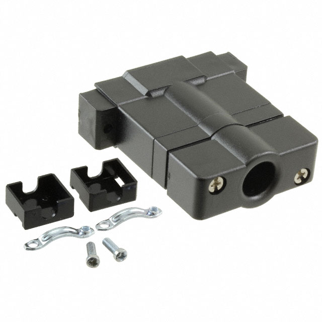 CONN BACKSHELL 25POS 180DEG BLK