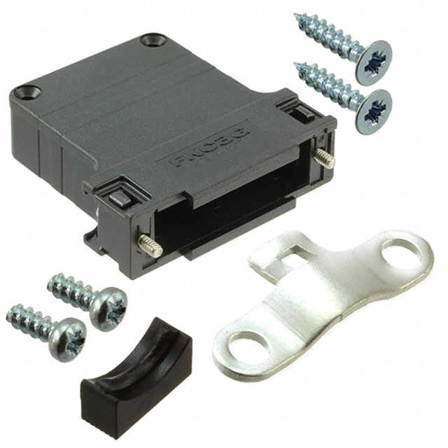 CONN BACKSHELL 25POS 180DEG BLK