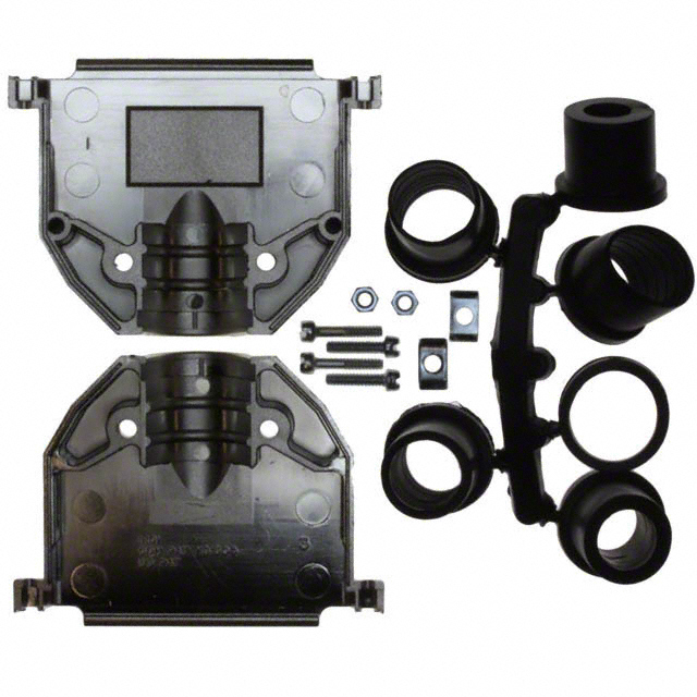 CONN BACKSHELL 50POS 180DEG SILV