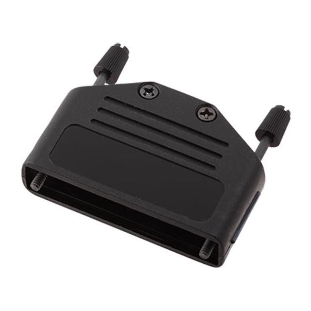 CONN BACKSHELL 25POS 180DEG BLK