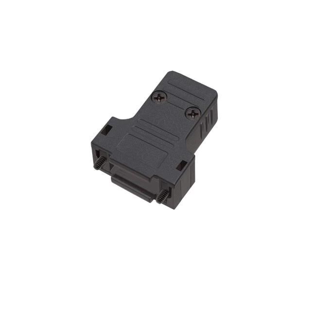 CONN BACKSHELL 15POS 180DEG BLK