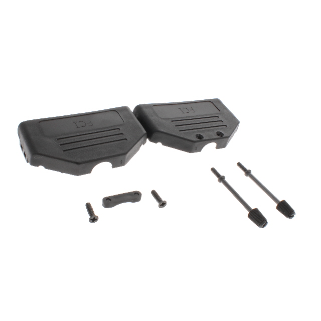 CONN BACKSHELL 50POS 180DEG BLK